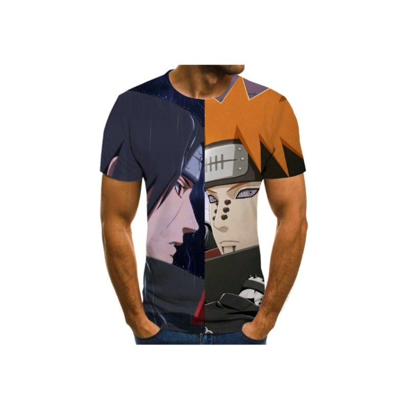 T-Shirt Naruto | Itachi VS Pain Face avant