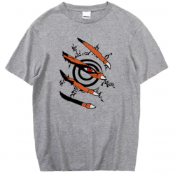 T-shirt Naruto | Sceau Kurama gris